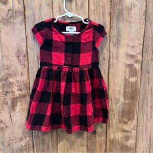 Carter's Red and Black Plaid Kids Dress